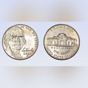 USA 5 cents Modern
Jefferson Nickel 2025-D-AU